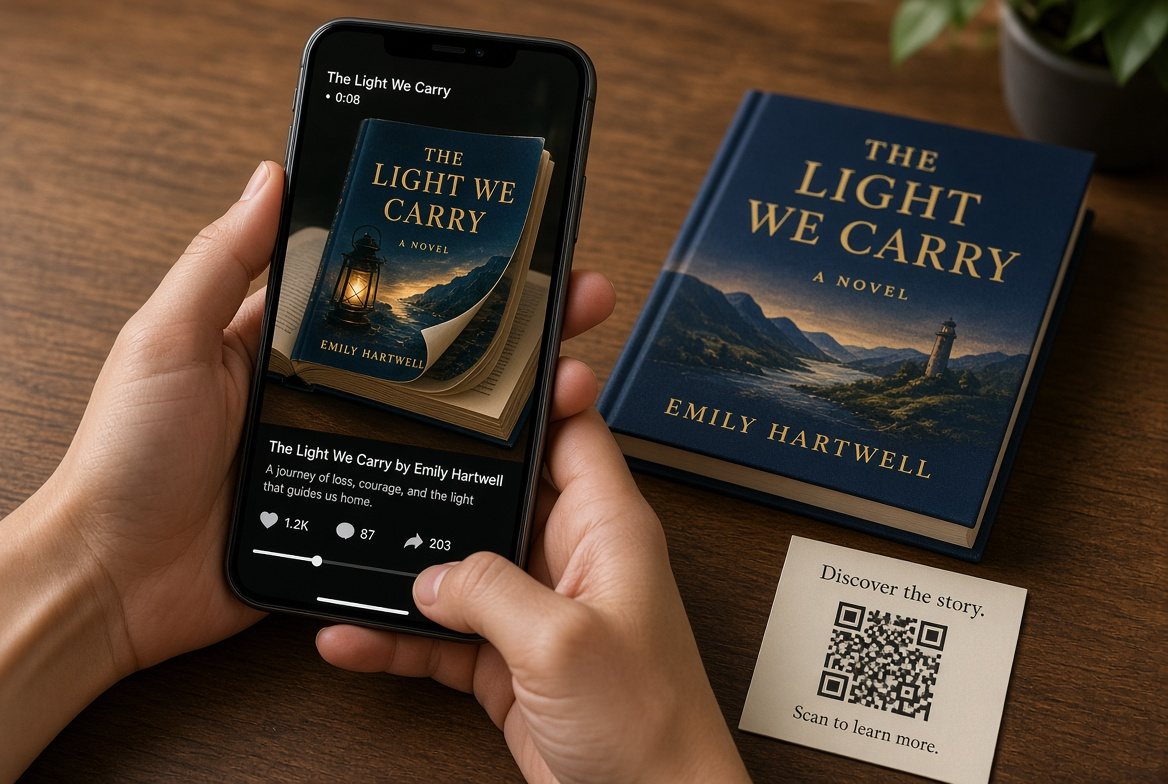 One link in your bio that shows every book you’ve published — covers, titles, and buy buttons.