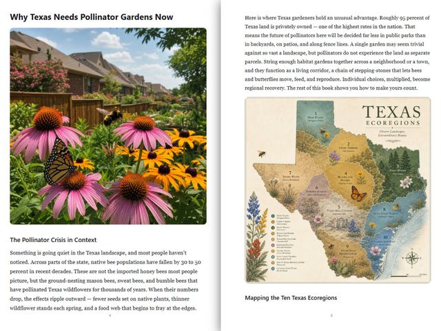 Inside pages of a BookMasher gardening book