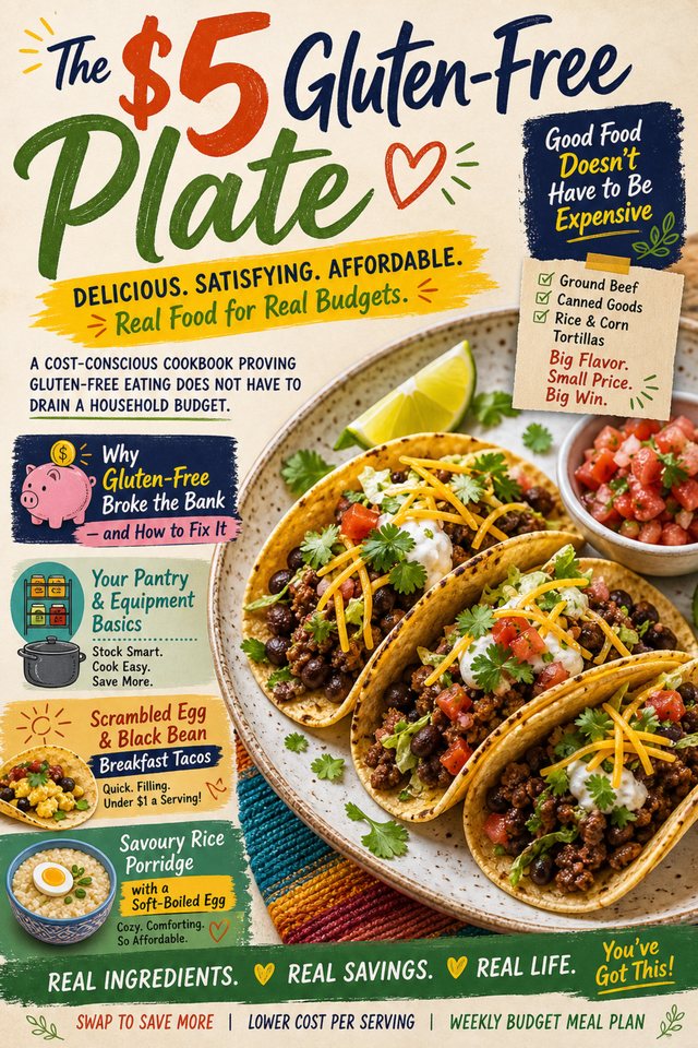 The 5 Gluten-Free Plate cookbook cover, made with BookMasher